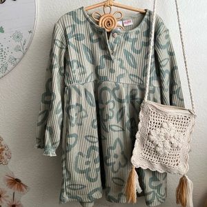 Zara Ribbed Printed floral Dress 2/3